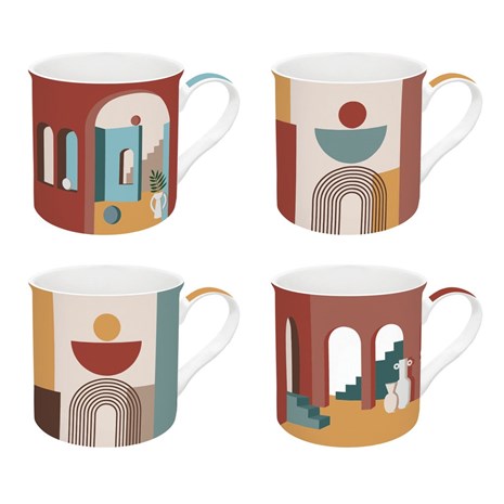 Easy Life Illusion Fine China šalica za čaj, set za 4 osobe