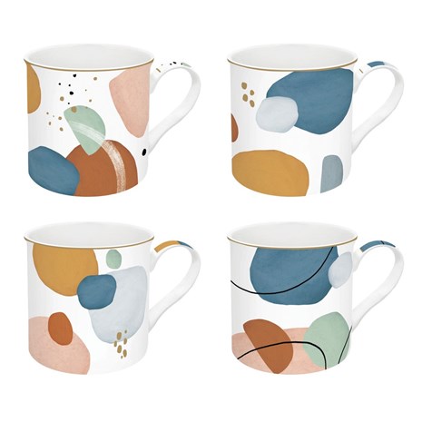 Easy Life Shapes Fine China šalica za čaj, set za 4 osobe