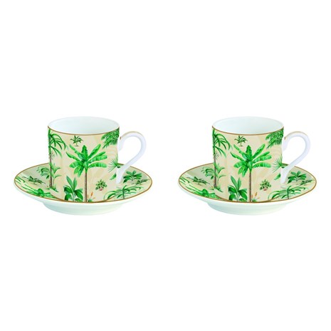 Easy Life Oasis Fine China šalica za kavu s tanjurićem, set za 2 osobe