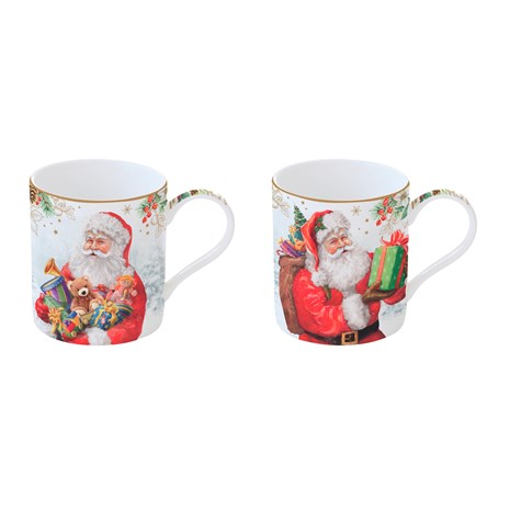 Easy Life Santa Is Coming Fine China šalica za kavu, set za 2 osobe