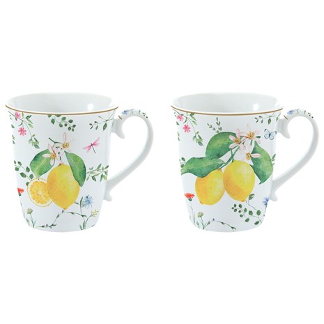 Easy Life Fleurs et Citrons 2u1 set šalica, set za 2 osobe