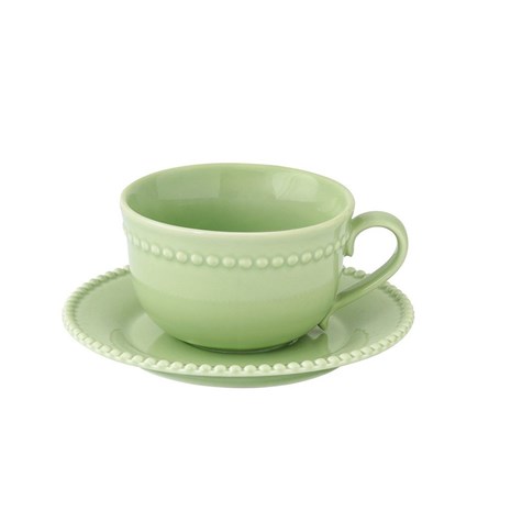 RASPRODAJA! Easy Life Tiffany Green šalica s tanjurićem